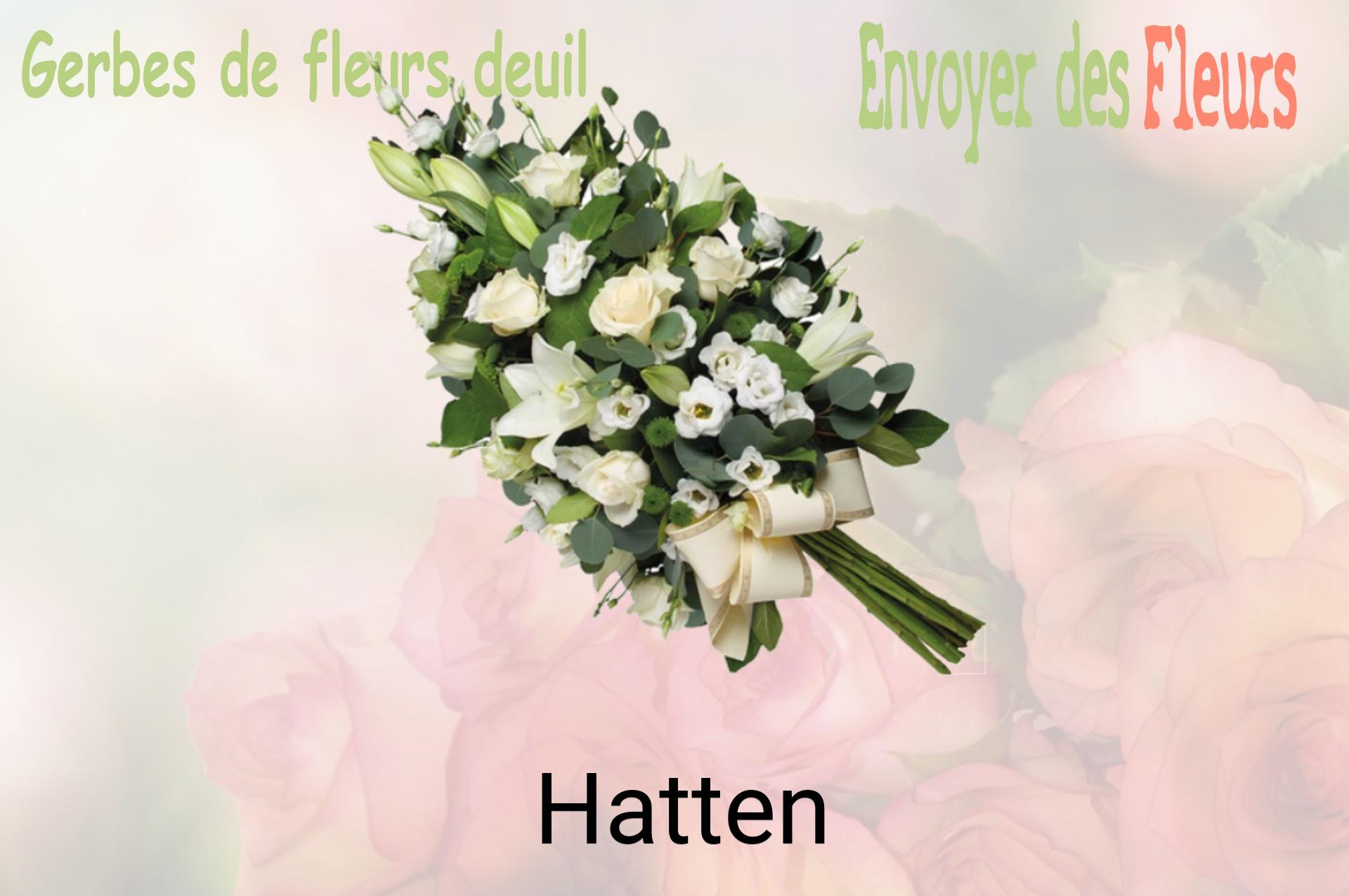 Gerbe de fleurs de deuil livrée à Hatten